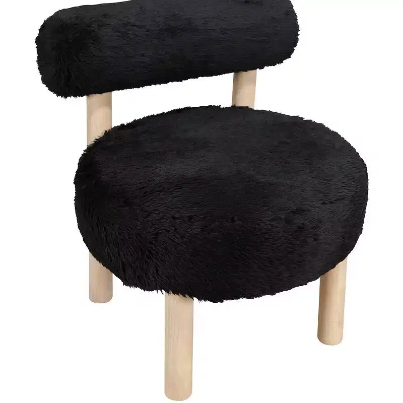 Meridian Furniture Ambre Vegan Shearling Fabric Chair