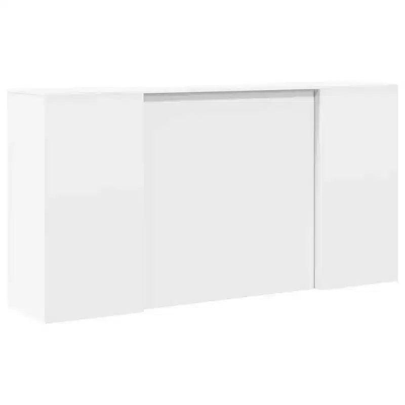 vidaXL Reception Desk White Engineered Wood 78.7 in x 19.7 in x 40.7 in