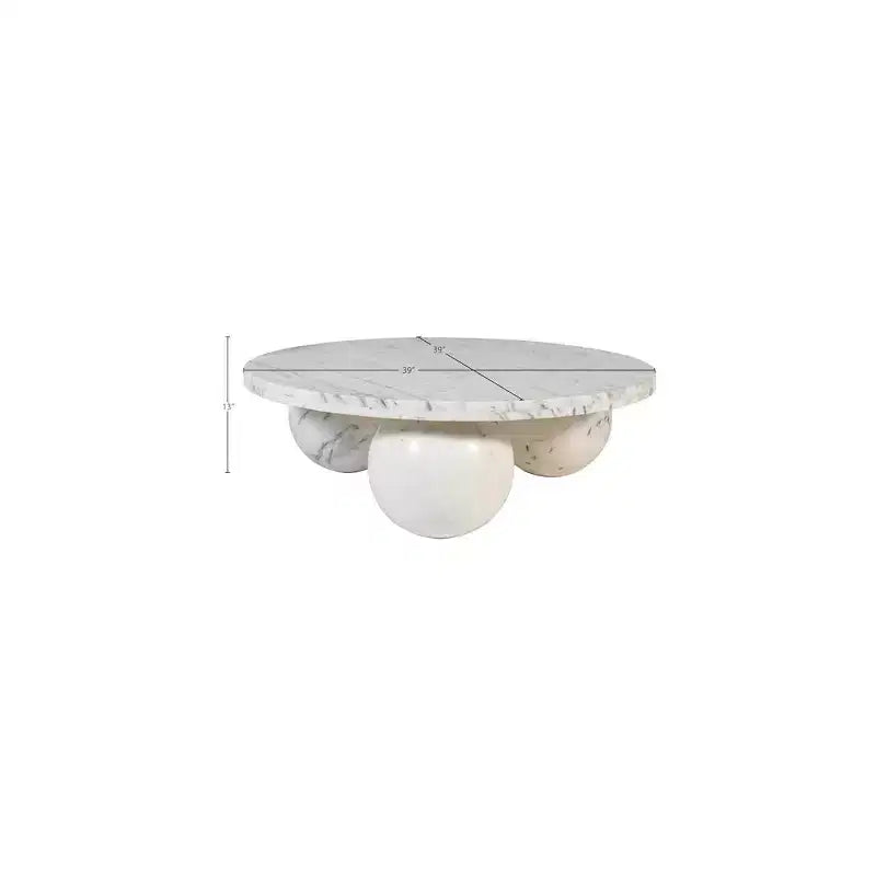 Meridian Furniture Spherical Genuine Marble Coffee Table