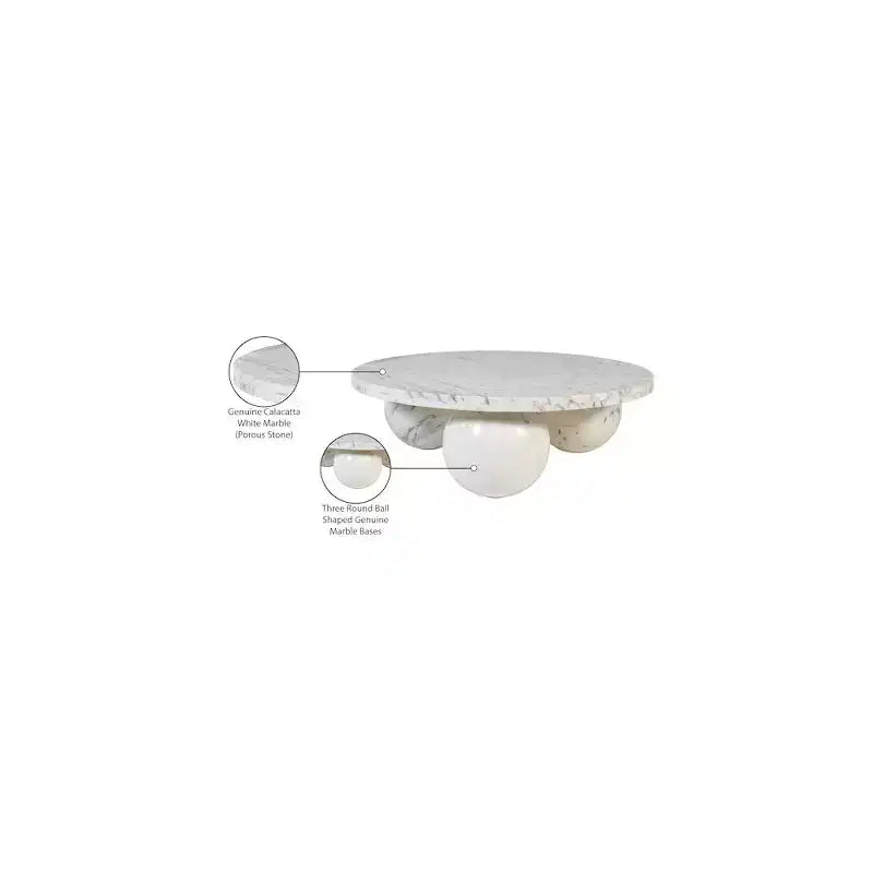 Meridian Furniture Spherical Genuine Marble Coffee Table