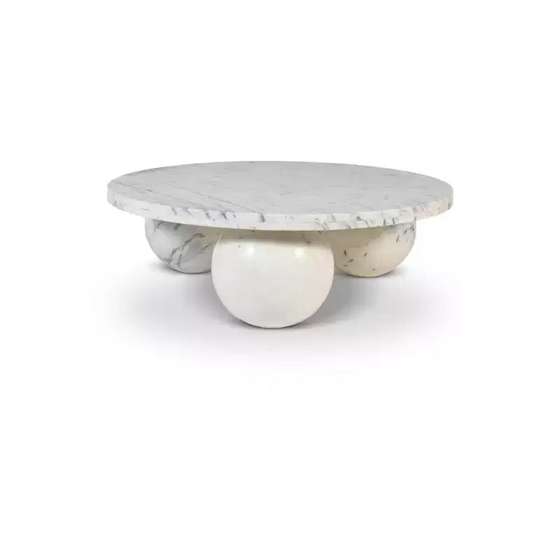 Table basse Meridian Furniture Spherical en marbre véritable