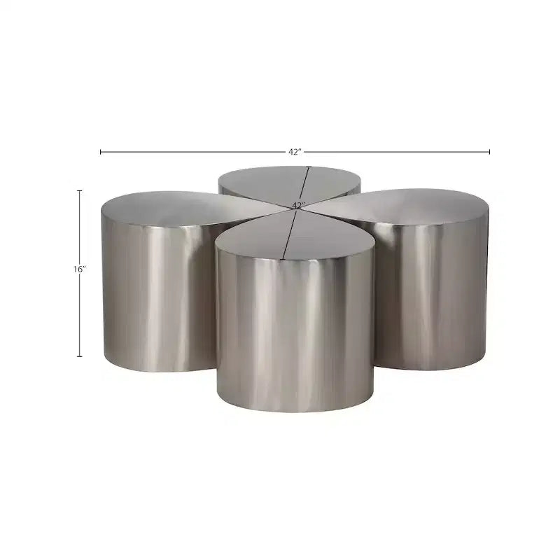 Meridian Furniture Petal Silver Coffee Table