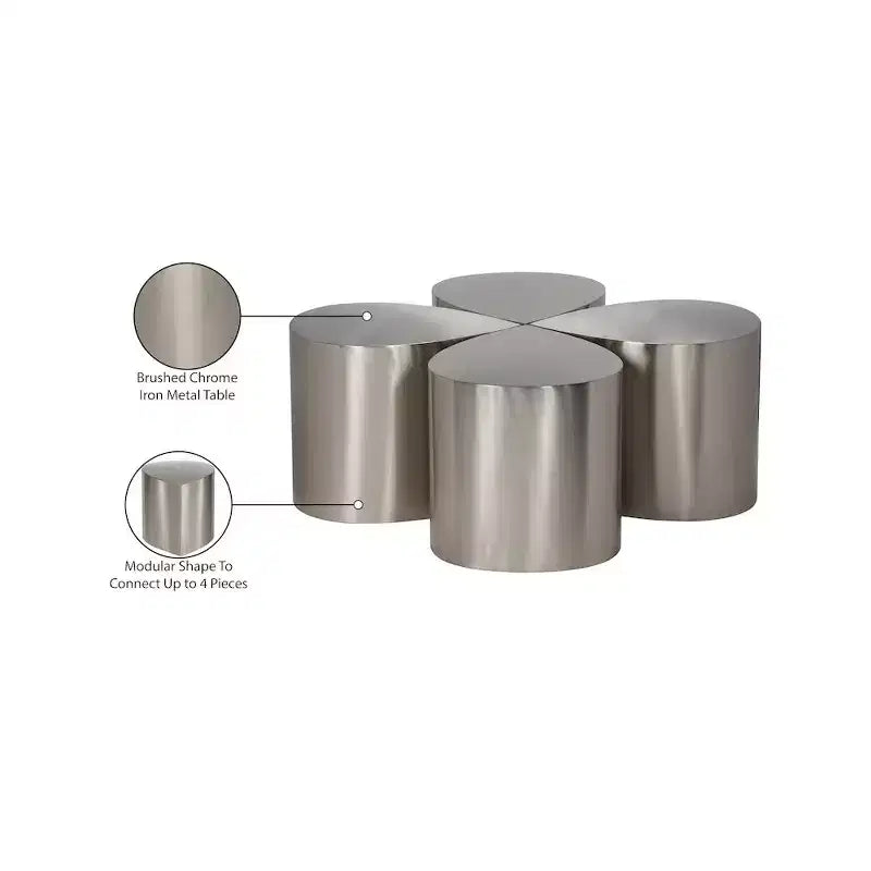Meridian Furniture Petal Silver Coffee Table