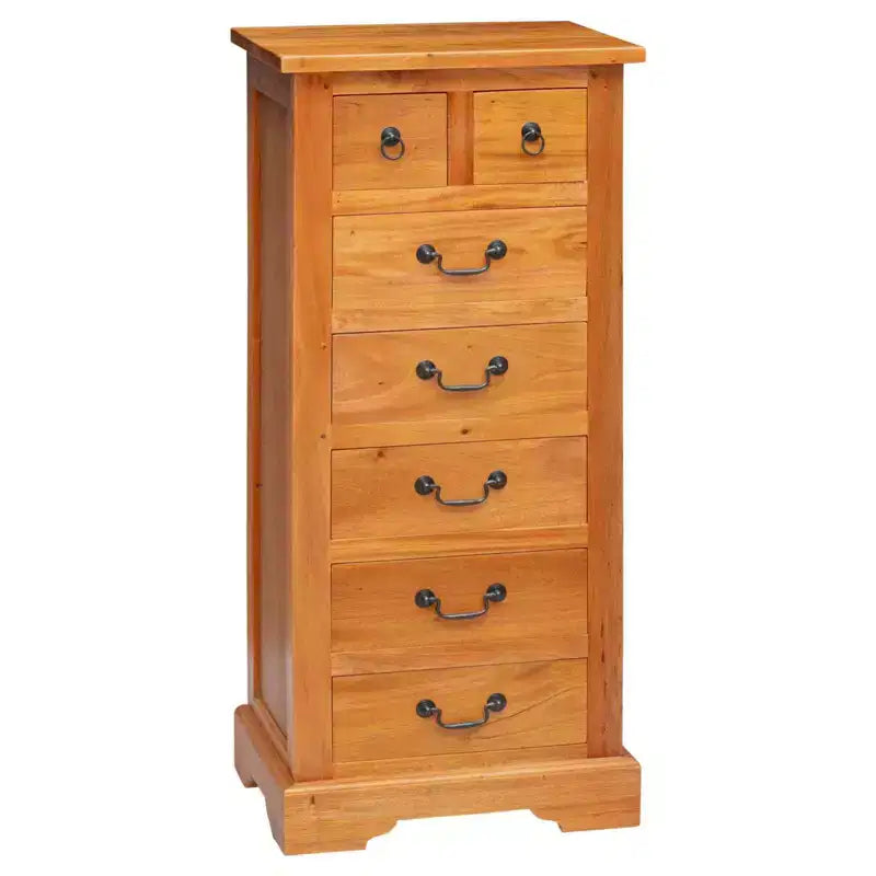 vidaXL Chest of Drawers with Drawer Natural 17.72 x 13.78 x 39.57 in