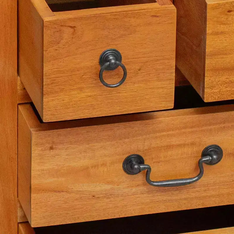 vidaXL Chest of Drawers with Drawer Natural 17.72 x 13.78 x 39.57 in