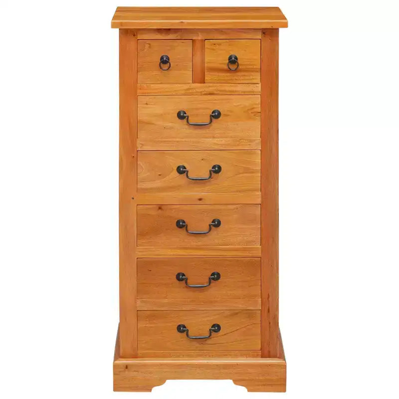 vidaXL Chest of Drawers with Drawer Natural 17.72 x 13.78 x 39.57 in