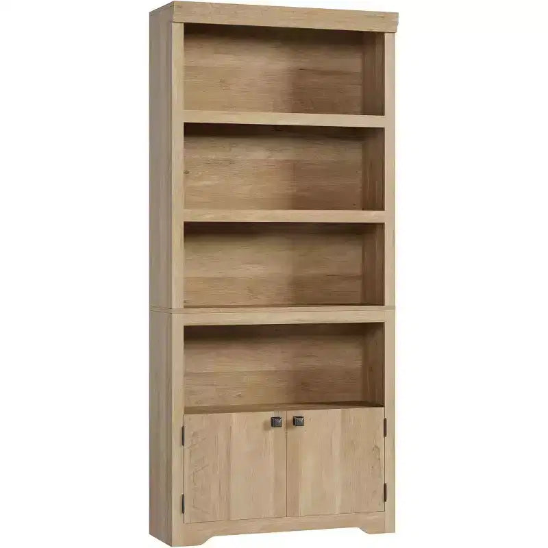 Étagère 5 Niveaux, Bibliothèque de Ferme de 175 cm avec 2 Portes et Étagères Réglables - Meuble de Rangement Ouvert de 80 cm pour Bureau, Salon, Noir