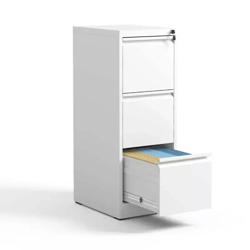 Classeur vertical métallique à 3 tiroirs avec serrure, pour bureau ou maison