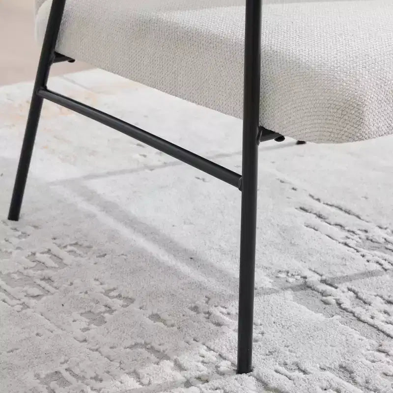GDFStudio CozyDock Chenille Upholstered Single Sofa with Side Table