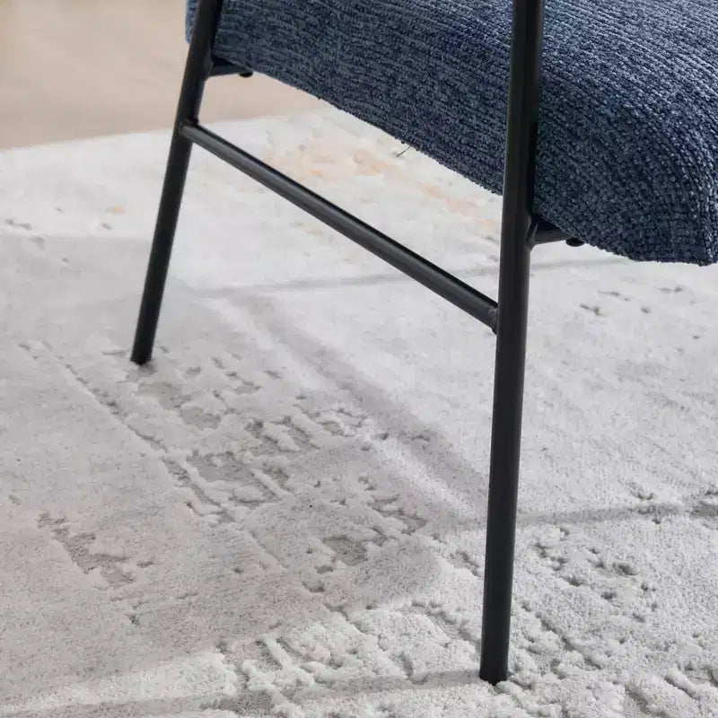 GDFStudio CozyDock Chenille Upholstered Single Sofa with Side Table