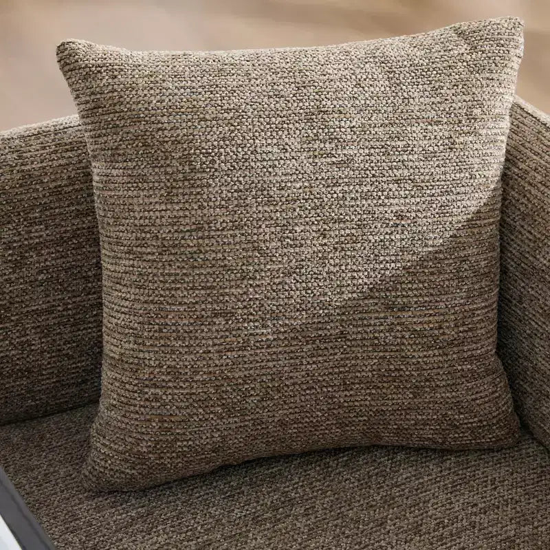 GDFStudio CozyDock Chenille Upholstered Single Sofa with Side Table
