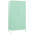 vidaXL Wardrobe Mint Steel 35.4 x 19.7 x 70.9 in Modern Mint Wardrobe