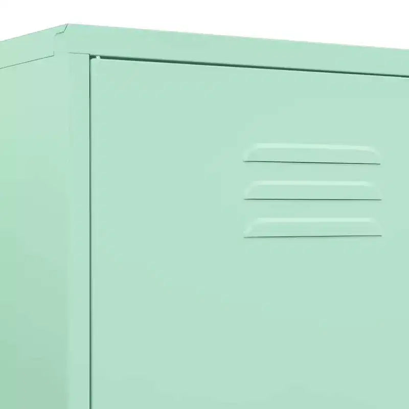 vidaXL Wardrobe Mint Steel 35.4 x 19.7 x 70.9 in Modern Mint Wardrobe