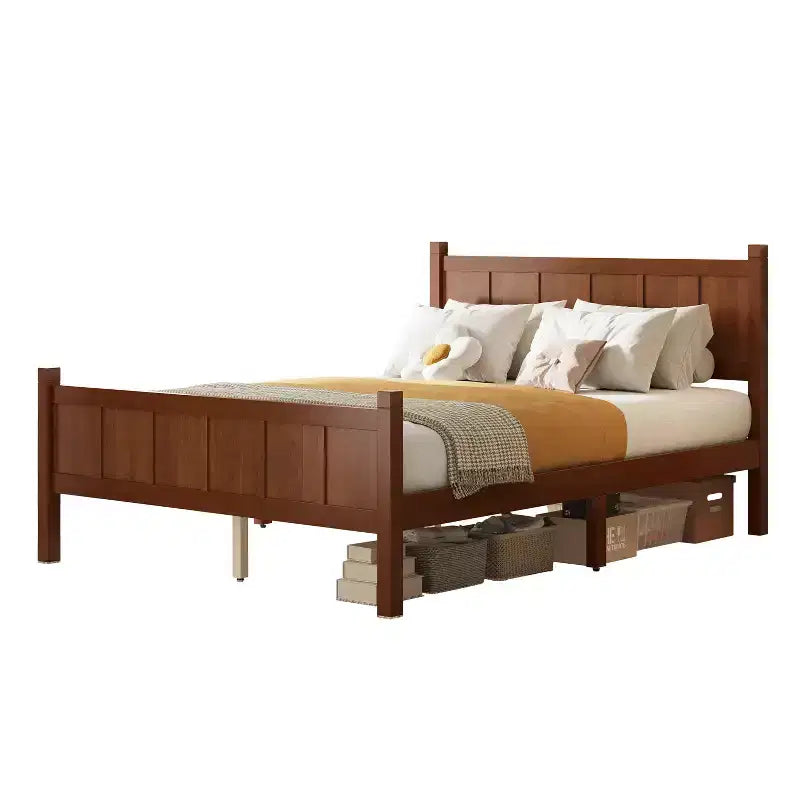 FAMYYT Twin Size Flat Panel Bed With Headboard & Footboard, Easy Assembly