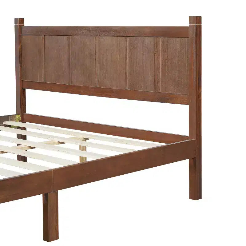 FAMYYT Twin Size Flat Panel Bed With Headboard & Footboard, Easy Assembly
