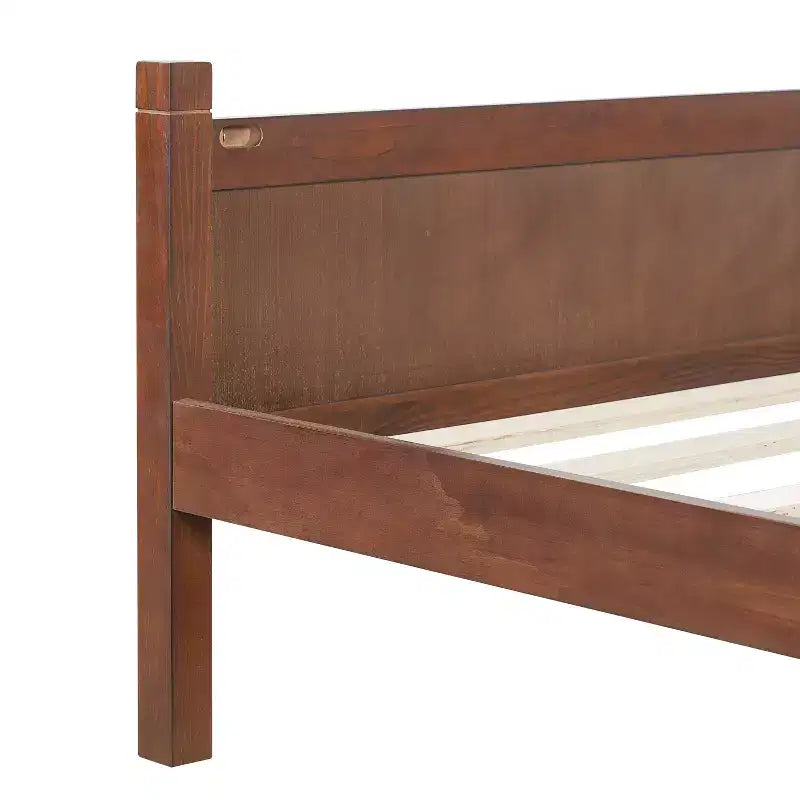 FAMYYT Twin Size Flat Panel Bed With Headboard & Footboard, Easy Assembly