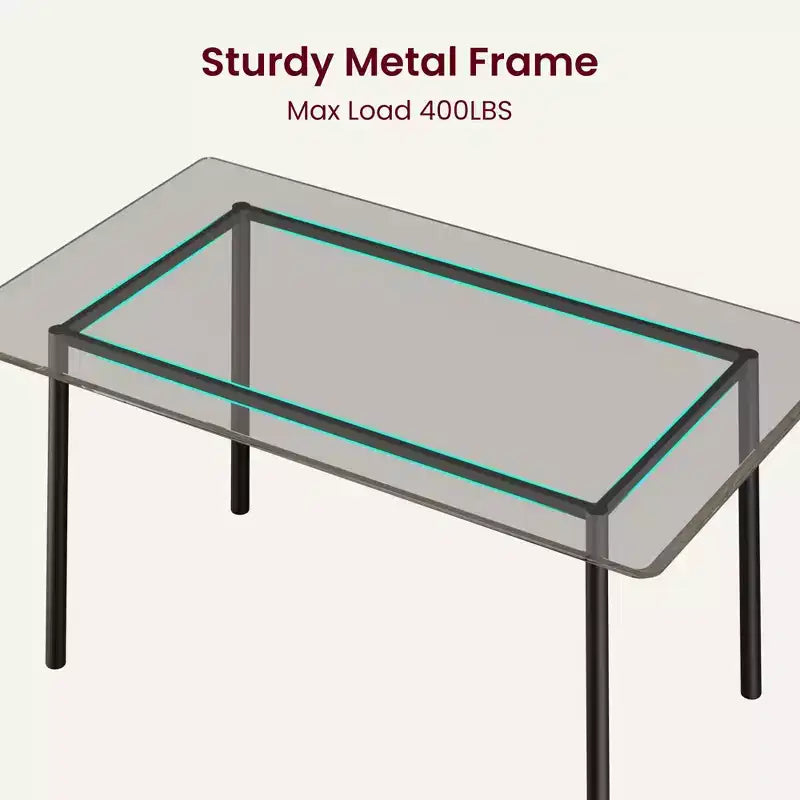 Dining Table Set for 4 with 4 Upholstered Chairs, Dining Room Table Set for 4 w/Beveled Edge Design, Wood Kitchen Table Chairs Set of 4 for Dining