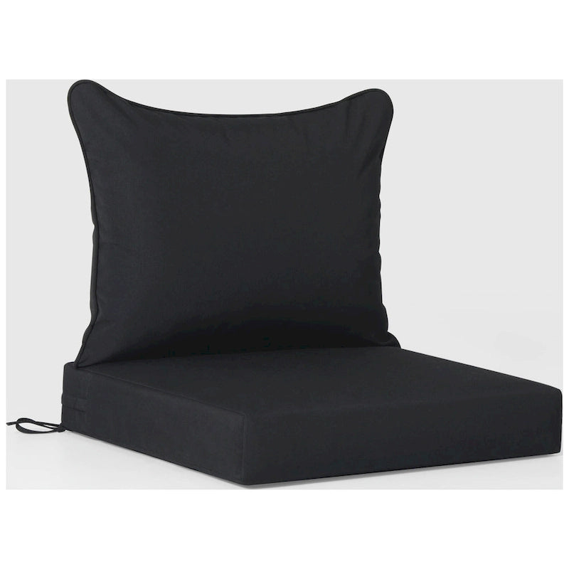 Polytrends Birchwood Canapé d'extérieur 3 places en PEHD aspect bois vieilli résistant aux intempéries, avec coussins (3 pièces)