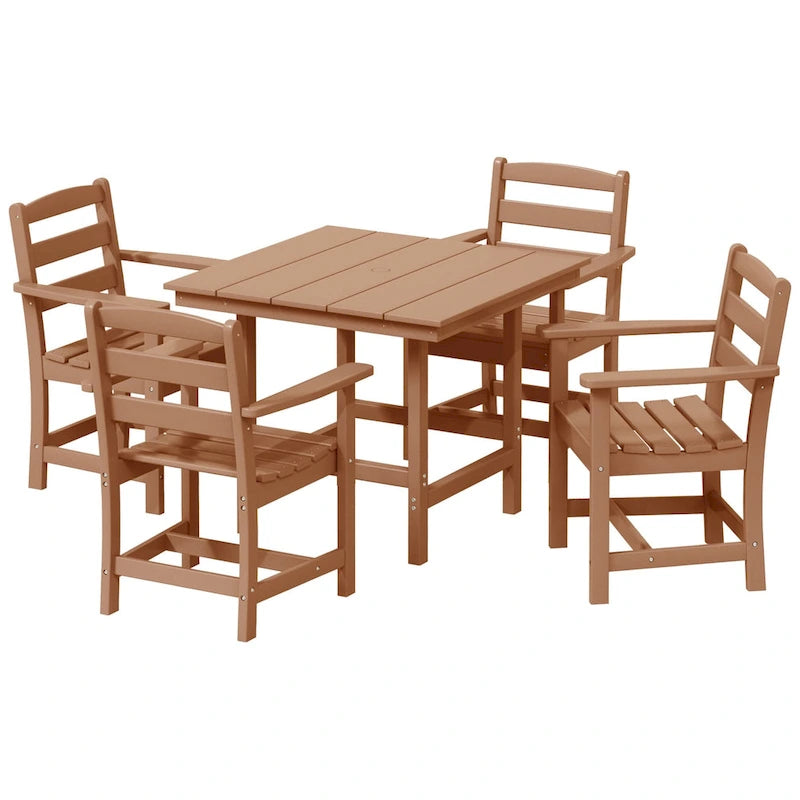Polytrends Shoreside 5-Piece Arm Chair Dining Set
