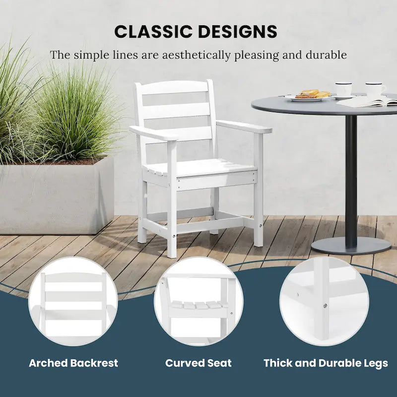 Ensemble de salle à manger 5 pièces avec fauteuils Polytrends Shoreside