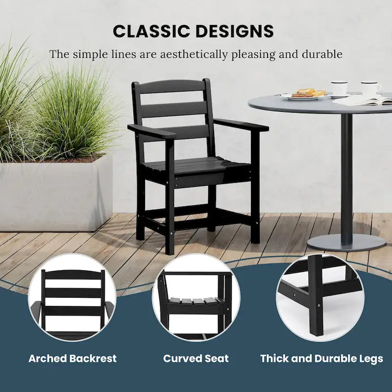 Ensemble de salle à manger 5 pièces avec fauteuils Polytrends Shoreside
