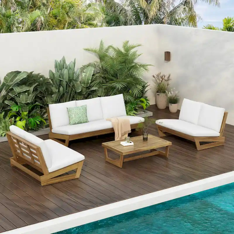 Christopher Knight Home - Sherwood 4-Piece Outdoor Patio Sofa Set