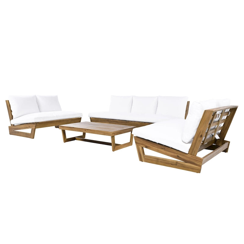 Christopher Knight Home - Ensemble de canapé de terrasse 4 pièces Sherwood