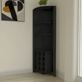 Meuble de bar d'angle en bois noir 71