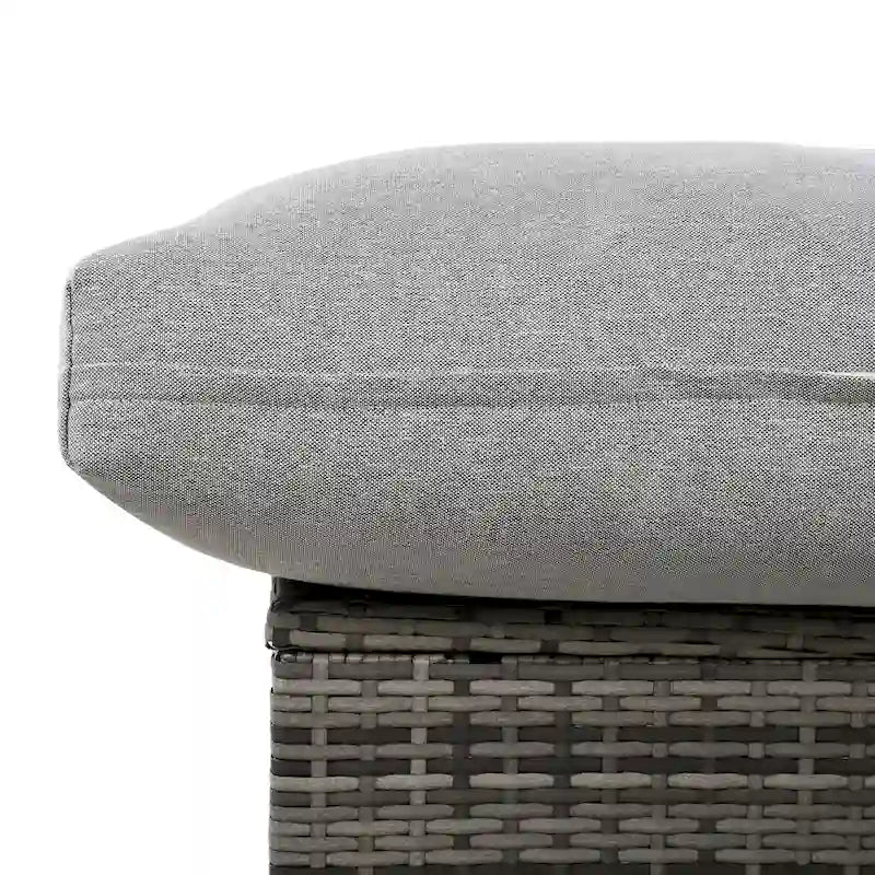 Ensemble de canapé sectionnel d'extérieur 4 pièces en aluminium en forme de U avec coussins épais