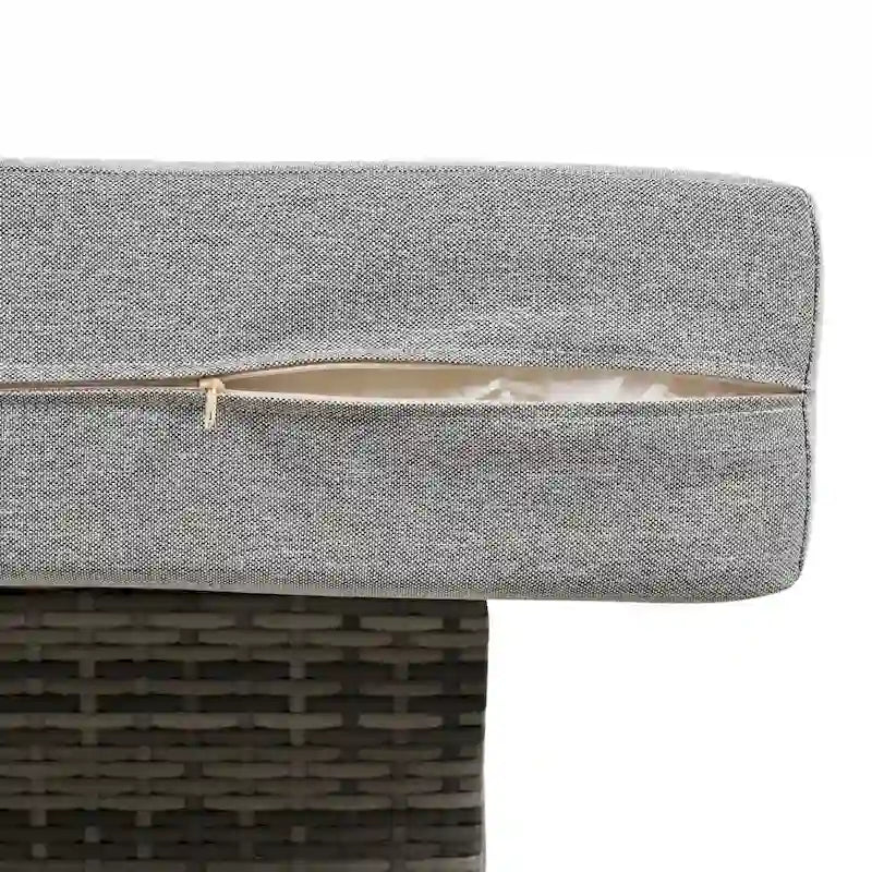 Ensemble de canapé sectionnel d'extérieur 4 pièces en aluminium en forme de U avec coussins épais