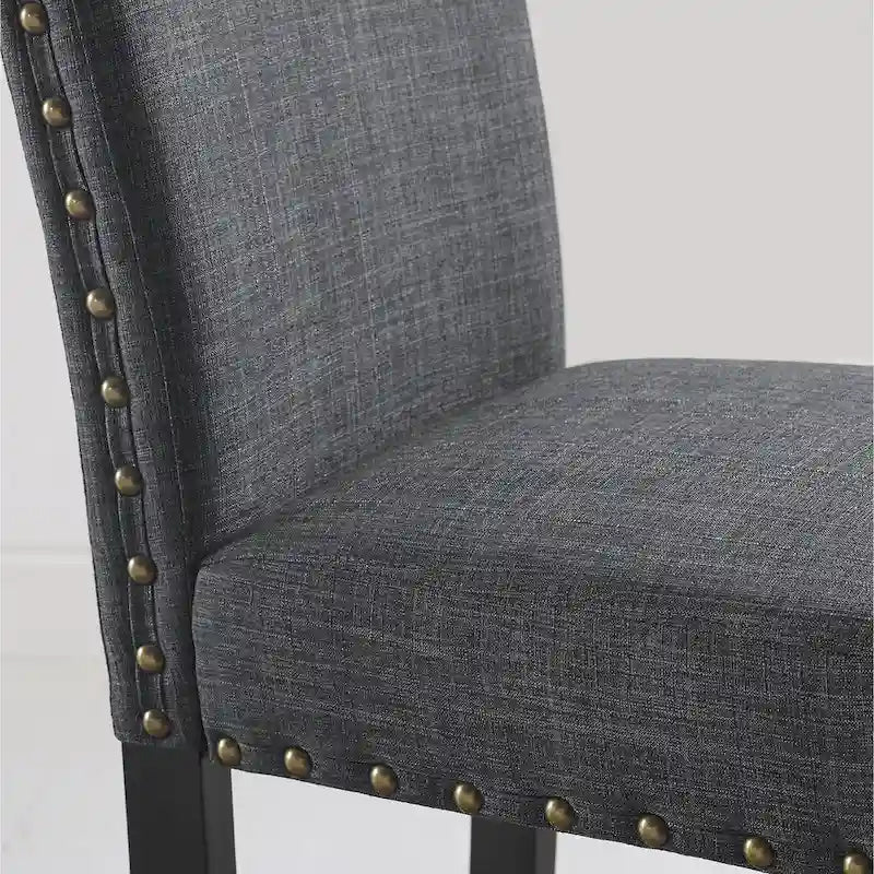 Ensembles de table et de chaises de salle à manger modernes du milieu du siècle, ensembles de table de salle à manger de cuisine de ferme avec clous en laiton et pieds en métal