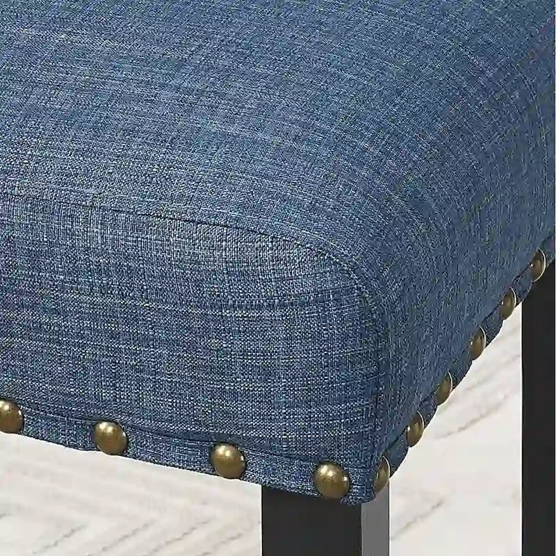Ensembles de table et de chaises de salle à manger modernes du milieu du siècle, ensembles de table de salle à manger de cuisine de ferme avec clous en laiton et pieds en métal