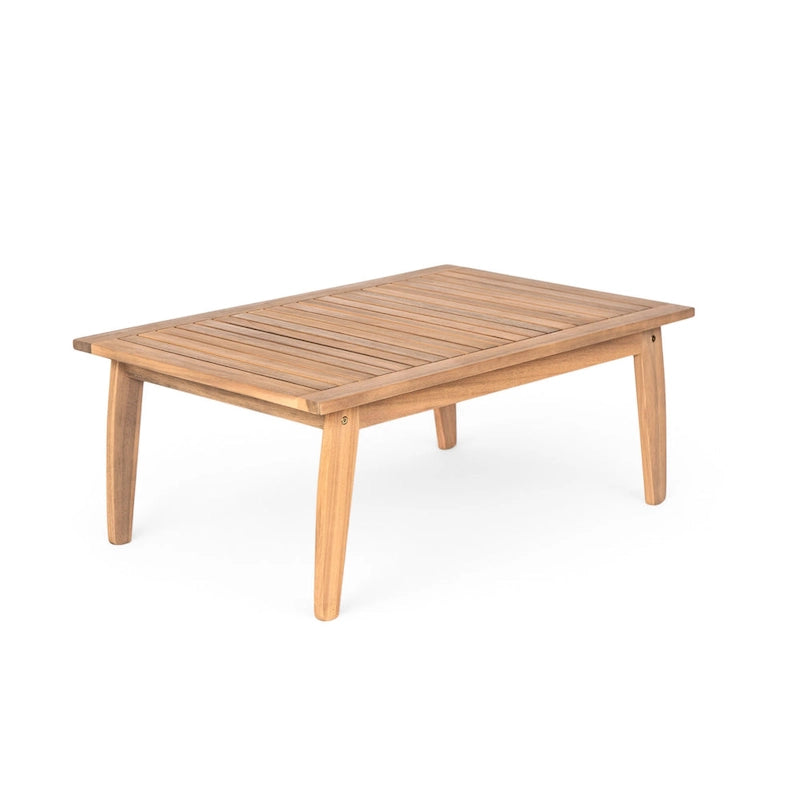 Ensemble de sofa d'extérieur sectionnel 4 pièces en bois d'acacia et corde