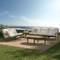 Ensemble de mobilier de patio en bois de teck 4 pièces Saratoga