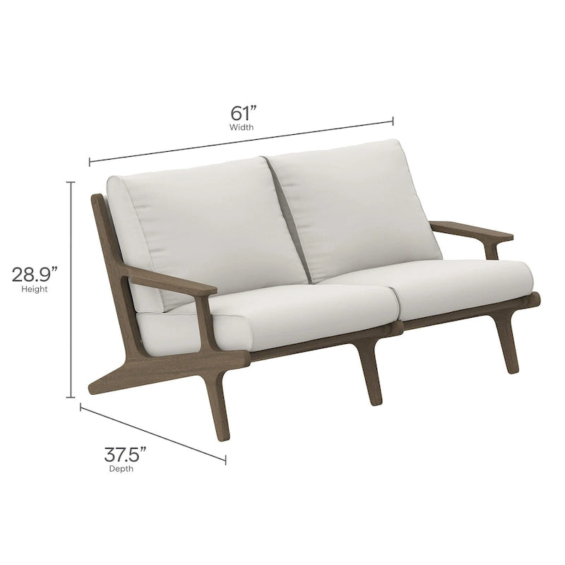 Ensemble de mobilier de patio en bois de teck 4 pièces Saratoga