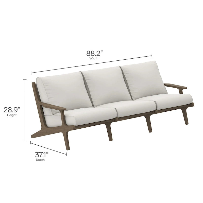 Ensemble de mobilier de patio en bois de teck 4 pièces Saratoga