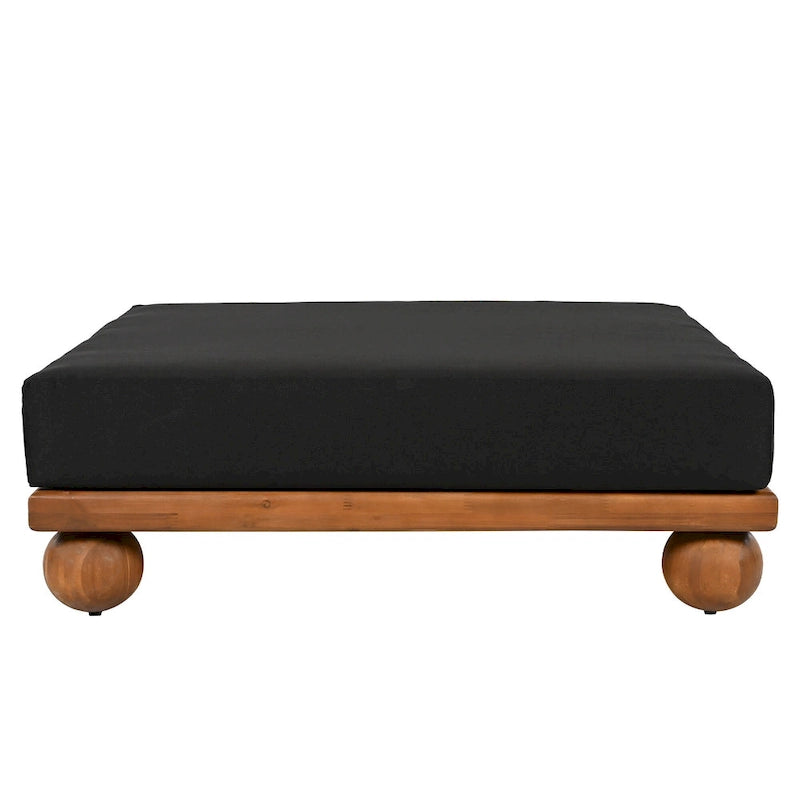 Canapé d'angle sectionnel 4 pièces Scott Living Dulcie en bois d'acacia avec coussins amovibles