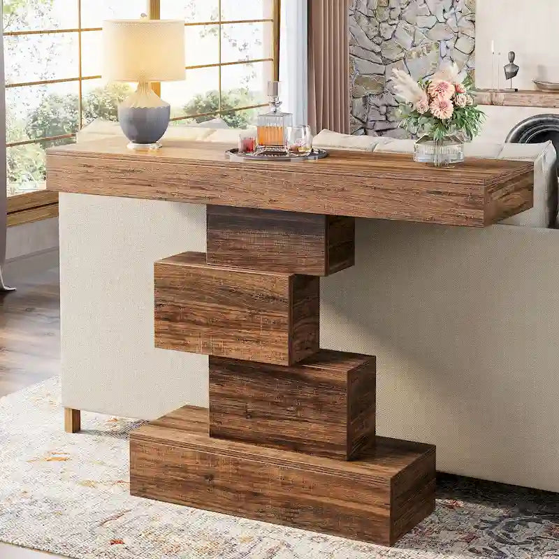 Table console de canapé de ferme en bois de 42,5 pouces pour entrée/couloir