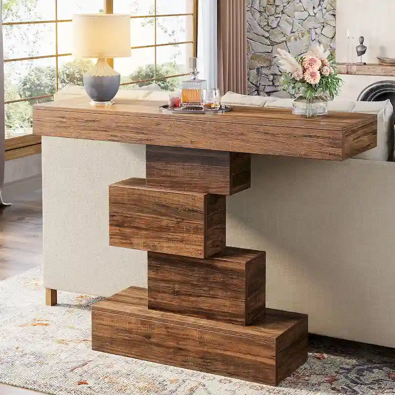 Table console de canapé de ferme en bois de 42,5 pouces pour entrée/couloir