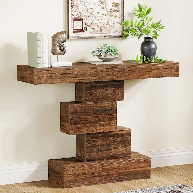 Table console de canapé de ferme en bois de 42,5 pouces pour entrée/couloir
