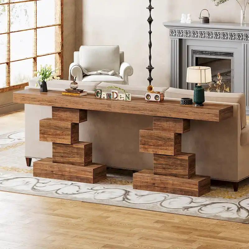 Table console de canapé de ferme en bois de 42,5 pouces pour entrée/couloir