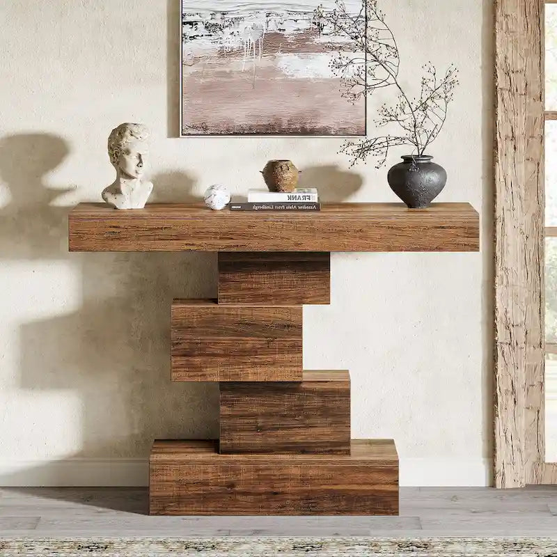 Table console de canapé de ferme en bois de 42,5 pouces pour entrée/couloir