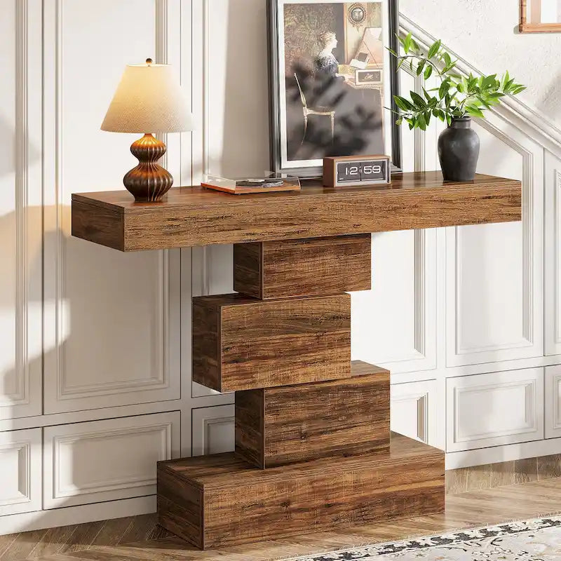 Table console de canapé de ferme en bois de 42,5 pouces pour entrée/couloir