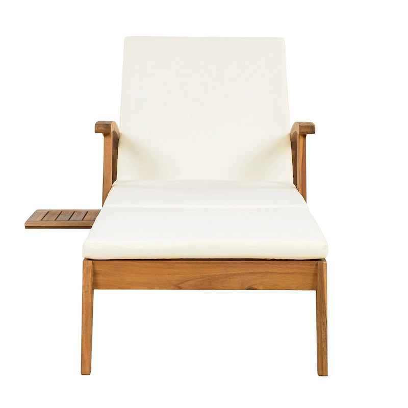 Christopher Knight Home - Lot de 2 chaises longues d'extérieur Parker en bois d'acacia avec roulettes