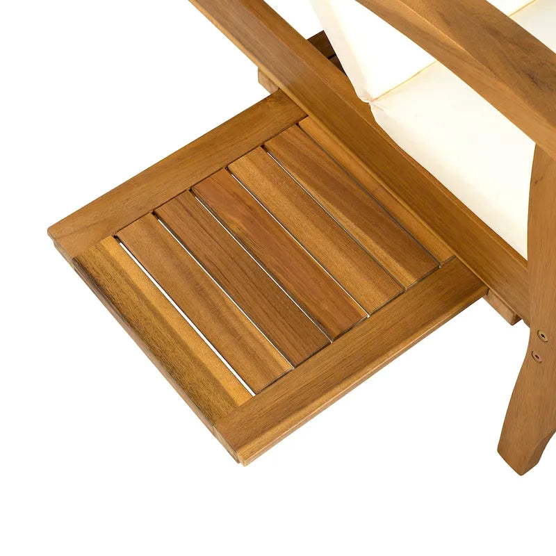 Christopher Knight Home - Lot de 2 chaises longues d'extérieur Parker en bois d'acacia avec roulettes