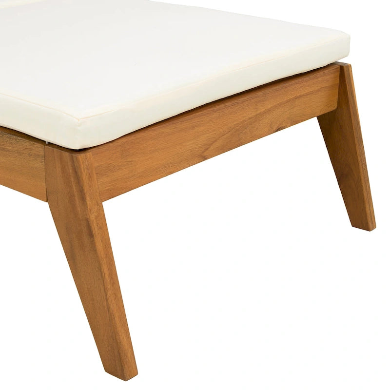 Christopher Knight Home - Lot de 2 chaises longues d'extérieur Parker en bois d'acacia avec roulettes