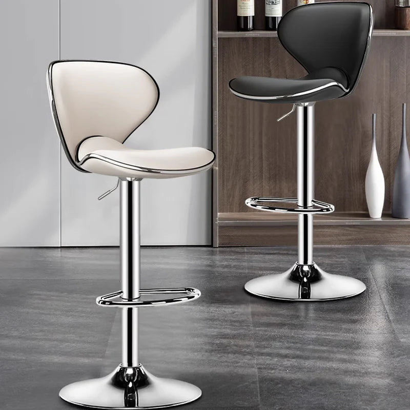 Tabourets de bar pivotants à 360° en similicuir, avec siège baquet réglable en hauteur