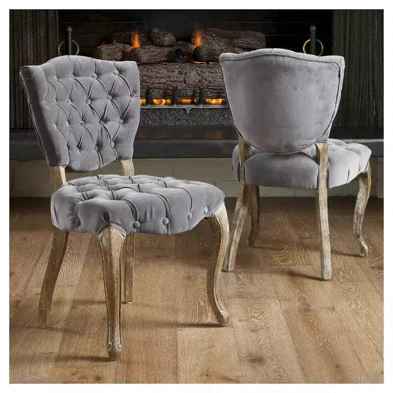 Bates Tufted Dining Chair Set 2ct - Christopher Knight Home