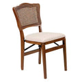 Stakmore Set of 2 French Cane Folding Chair Fruitwood