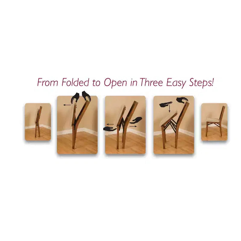 Stakmore Set of 2 French Cane Folding Chair Fruitwood